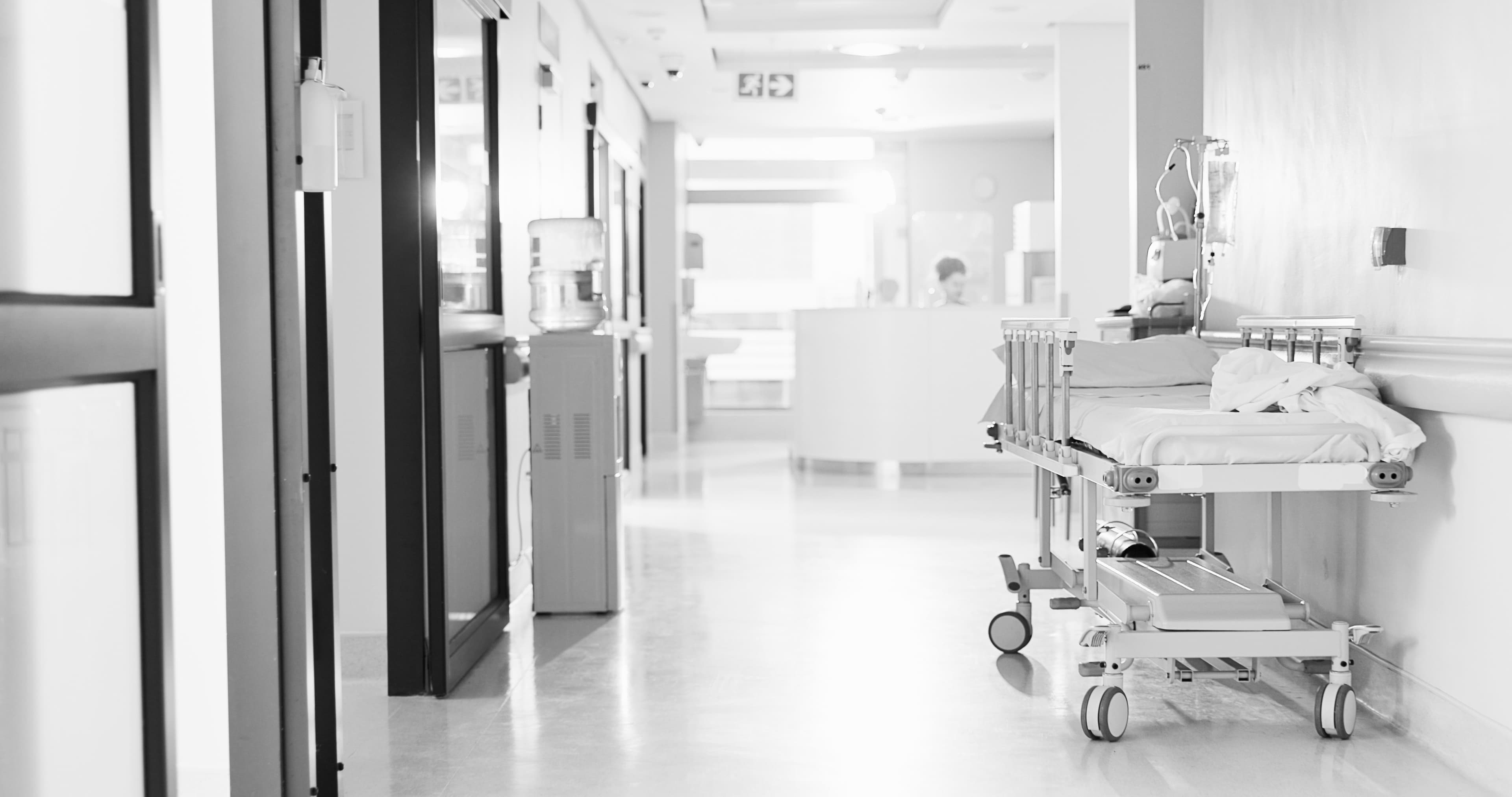 Commercial hospital hallway