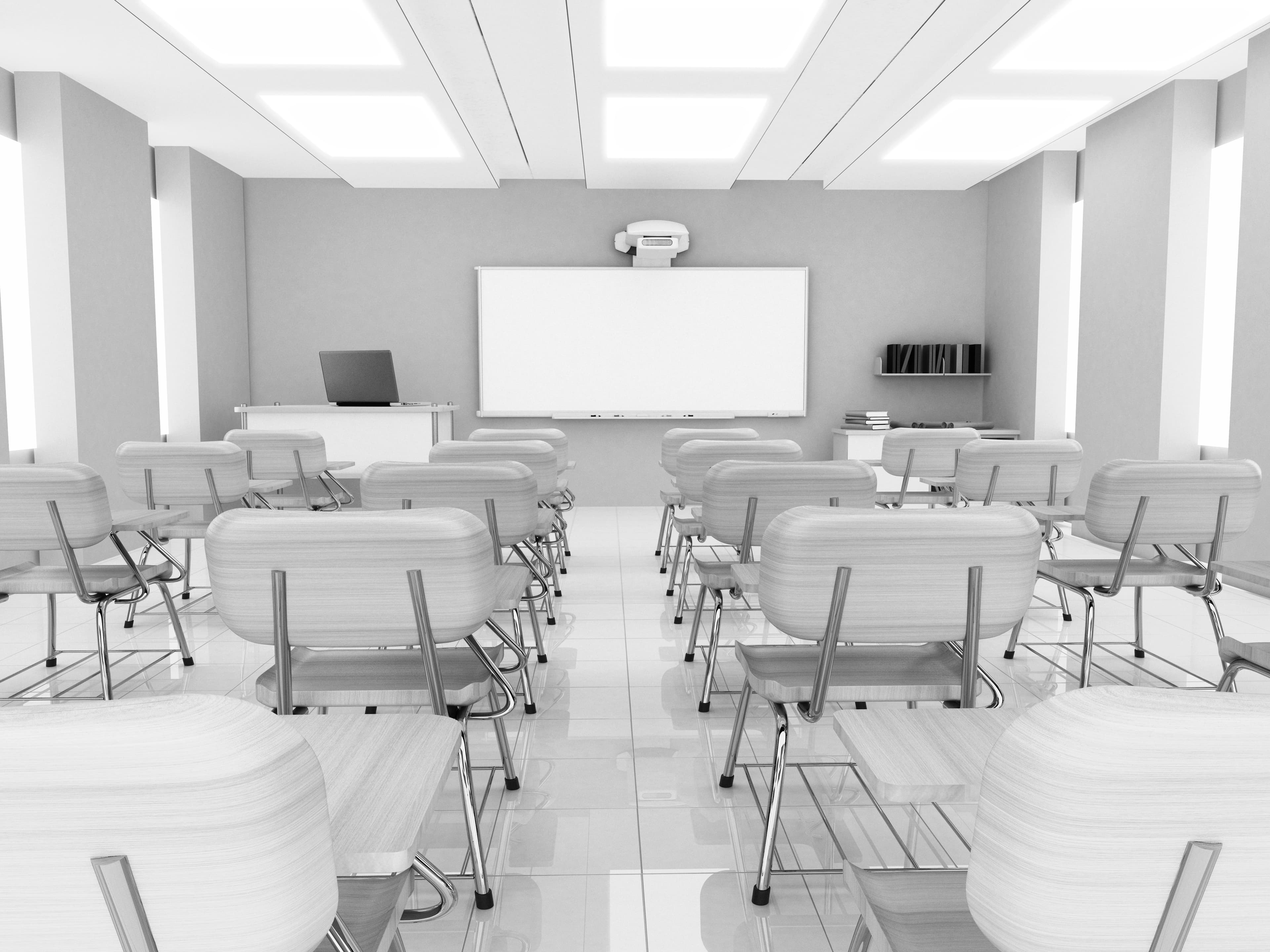 Visual display board in a commercial space